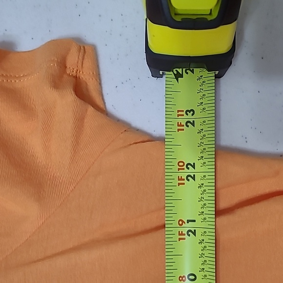 💥3/12Terra & Sky Women's Short Sleeve Sunny Orange V-Neck Top size 1X (16W-18W) - Picture 6 of 7